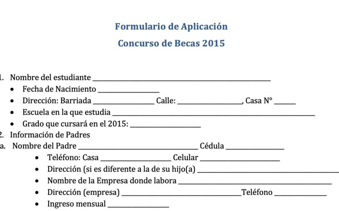 Concurso de Becas 2015