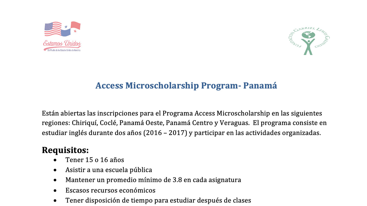 Access Microscholarship Program