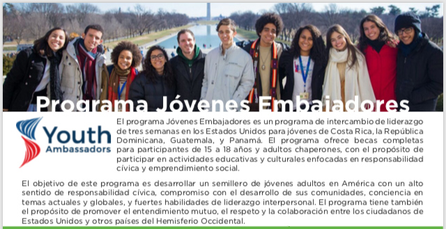 Postulacion para Programa Jovenes Embajadores