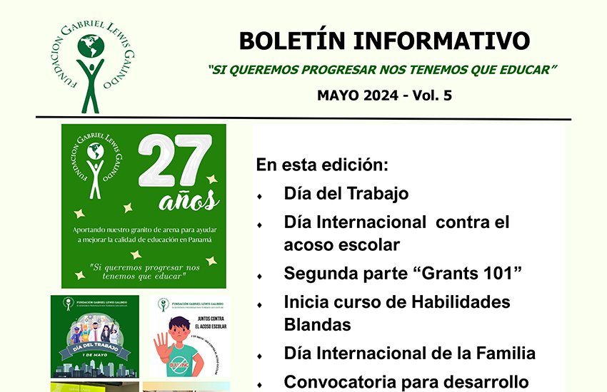 Boletín Informativo de Mayo 2024