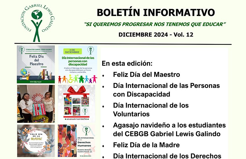 Boletín Informativo de Diciembre 2024